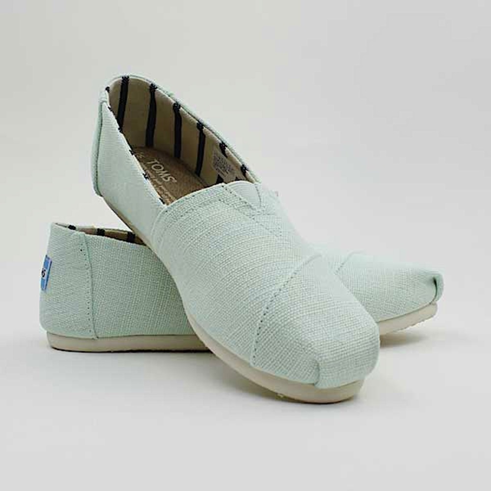 Toms Aqua Glass Heritage Canvas Shoes